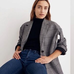 Madewell Wool Oversized Dorset Blazer in Adkins Plaid | SIZE SMALL